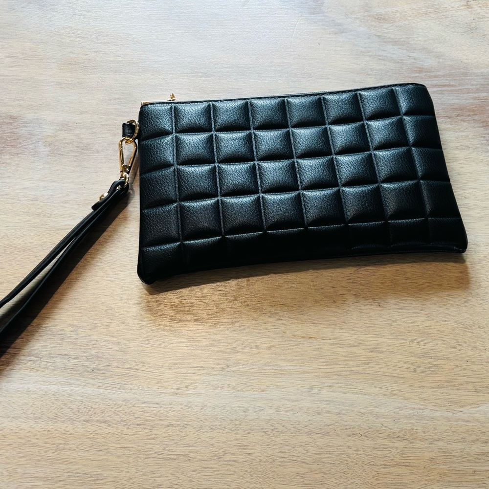 Black Quilted Clutch Bag